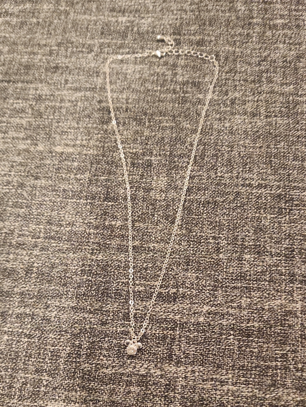 Silver Tone Mickey Mouse Necklace